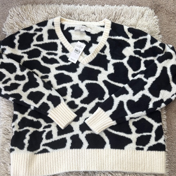 LOFT Sweaters - NWT Loft size small cow print sweater